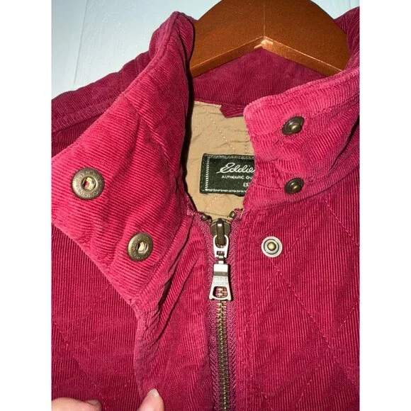 Eddie Bauer Pink Corduroy Lightweight Jacket Size Small - Picture 4 of 16